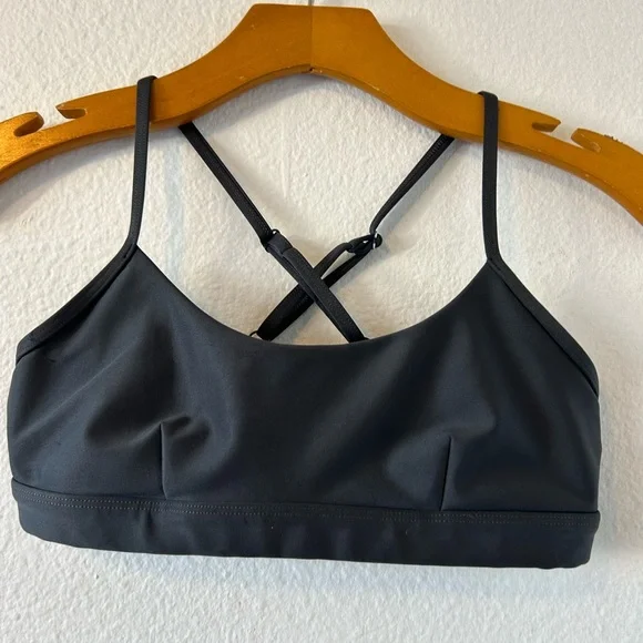ALO Yoga Gray Strappy Back Top - Picture 3 of 7